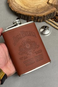 تصویر بطری جیبی nbco مدل چرم 