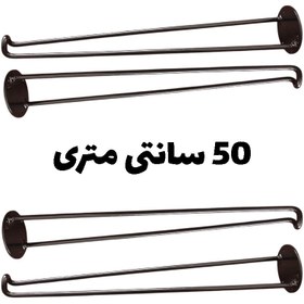 تصویر پایه میز فلزی ثابت 50 سانتی متری (مجموعه 4 عددی) 