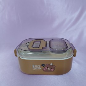 تصویر ظرف غذای خرسی استیل 