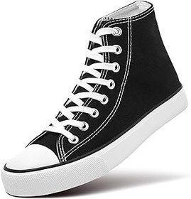 تصویر ZGR Womens Canvas Sneakers High Top Lace ups Casual Walking Shoes 