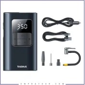 تصویر پمپ باد شارژی بیسوس مدل VA1 با چراغ قوه و پاوربانک 