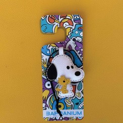 تصویر آویز چرمی اسنوپی و دوست کوچولویش (وودستاک) 