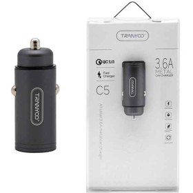 تصویر شارژر فدکی موبایل Tranyoo مدل c5 car charger mobile tablet Tranyoo c5