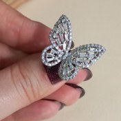 تصویر انگشتر مدل پروانه نگین دار 