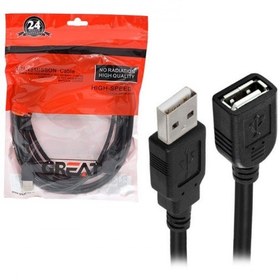 تصویر کابل افزایش طول یو اس بی گریت اندازه 5 متری USB Cable Great 5m