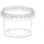 تصویر سطل ( کاسه ) ماکروویوی یکبار مصرف کوچک 310 شفاف بادرب 