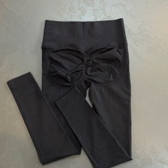 تصویر لگ سیملس آبی کاربنی پشت چین دار 