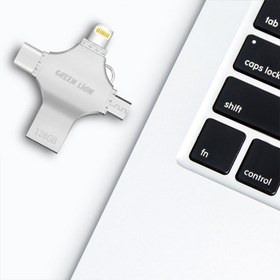 تصویر فلش درایو green lion 4 in 1 USB flash drive 128GB 