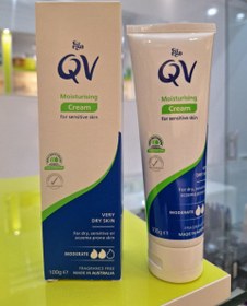 تصویر کرم کیو وی پوست حساس و خشک حجم 100 میل QV cream for sensitive and dry skin, volume 100 ml