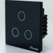 تصویر کلید لمسی سه پل مدل شاین 