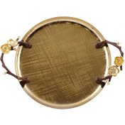 تصویر سینی پذیرایی برنجی 25 سانت مارینا ریتون کد 3210456 