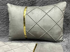 تصویر روبالشی مخمل تک نوار کد 004 برند خوشنام هگمتان یک جفتی - 6 جفت (دوازده عدد) 