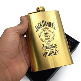 تصویر قمقمه جیبی تک استیل مدل جک دنیلز کد a79 