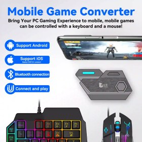 تصویر ماوس و کیبورد گیمینگ مخصوص موبایل مدل MIX ELite MIX ELite model mobile gaming mouse and keyboard