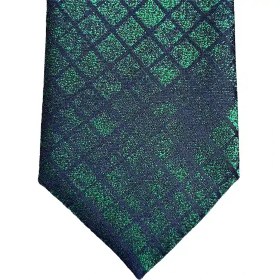 تصویر کراوات مردانه طرح لانه زنبوری سبز | R&R 