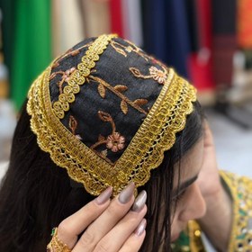 تصویر لچک نوار دوزی مشکی 