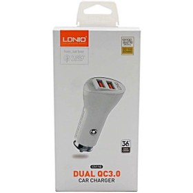 تصویر شارژر فندکی دو پورت الدینیو مدل C511Q LDNIO Car charger DUAL QC3.0 C511Q