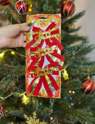 تصویر پاپیون تزیینی 3 تایی کریسیمس 