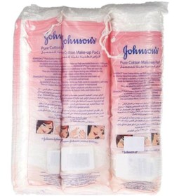 تصویر بسته ۳ عددی - ۸۰ پد آرایشی از پنبه خالص برند johnson's Pack of 3 -80 Pads Pure Cotton Make-Up