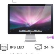 تصویر مانیتور استوک 24 اینچ اپل Apple Cinema Display a1267 با وبکم و اسپیکر 