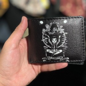 تصویر کیف پول چرم چاپی Witch girl 