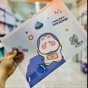 تصویر پوشه A4 طرح فانتزی خرگوش و فضانورد 