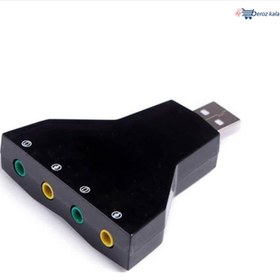 تصویر کارت صدا USB مدل موشکی Virtual7.1 USB sound card Model Rocket Virtual7.1