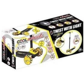 تصویر Furkan Toys Wheeels Cool LED 3 چرخ ارتفاع مجموعه توییت زرد 