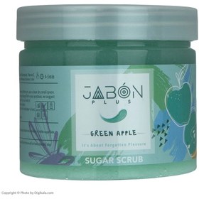 تصویر اسکراب شکری سیب سبز 450گرم ژبن پلاس Jabon Plus Green Apple Sugar Scrub 450g