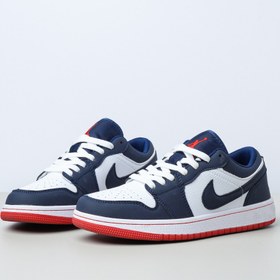 تصویر کتونی Nike AirJordan 1 Low Navy Blue&Red 121232 