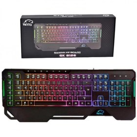 تصویر کیبورد گیمینگ تسکو مدل GK 8126، سوییچ ممبران، Full-Size، نورپردازی RGB tsco keyboard wired GK 8126