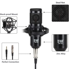 تصویر کیت میکروفن استودیویی BM800 BM-800 Condenser Microphone for Studio Recording