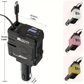 تصویر شارژر فندکی ۱۲۰ وات مدل E1 