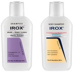 تصویر شامپو ضد ریزش مو ایروکس مدل سیر حجم 200 میلی لیتر به همراه شامپو بدن ایروکس مدل ایمول حجم 200 میلی لیتر 