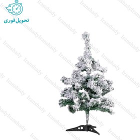 تصویر درخت کریسمس علفی برف سنگین مدل نروژی سایز 60 سانتی متر Heavy snow grass Christmas tree, Norwegian model, size 60 cm