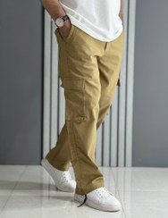 تصویر شلوار کارگو کتان نیل نسکافه ای 