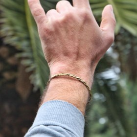 تصویر بنگل بافت برنجی Bracelet