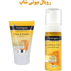 تصویر پک فوم شستشو و ماسک زردچوبه صورت SOOTHING CLEAR 