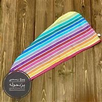 تصویر کلاه پیچ نخی طرح رنگین کمان Rainbow towel cap