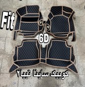 تصویر کفپوش ۶بعدی چرم گلدوزی درجه۱ضدآب وخط وخش قابل شستشووانعطاف کوالیتی بالاوعالی مناسب کوییک تیبا۱و۲ساینا 