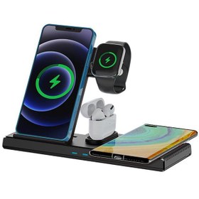 تصویر شارژر وایرلس یسیدو Yesido Wireless Charger DS1 شارژر موبایل شارژر بی‌سیم یسیدو یسیدو Yesido Wireless Charger DS13 مشکی-بژ