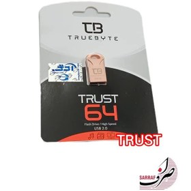 تصویر فلش مموری تروبایت مدل Trust ظرفیت 64 گیگابایت TRUEBYTE flash model 64GB TRUST