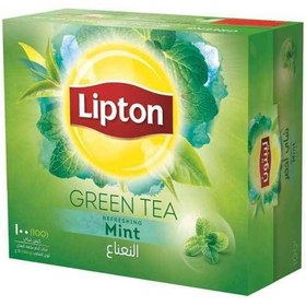 تصویر چای سبز تی بگ نعنایی لیپتون20عددی Green Mint TeaBag 