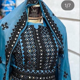 تصویر لباس بلوچی سیاه دوز 