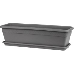 تصویر گلدان پلاستیکی مستطیلی گل آذین مدل 603 سایز ۳۴ سانت 