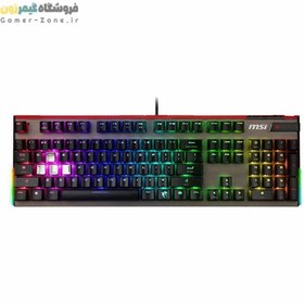 تصویر کیبورد مخصوص بازی مکانیکی ام اس آی مدل Vigor GK80 SILVER MSI Vigor GK80 SILVER Mechanical Gaming Keyboard