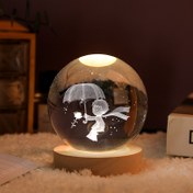 تصویر crystal ball night light چراغ خواب گوی کریستالی crystal ball night light