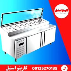 تصویر تاپینگ پیتزا زیر یخچالی 