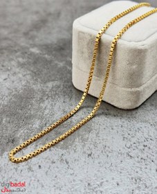 تصویر زنجیر تک ونیزی استیل طلایی 