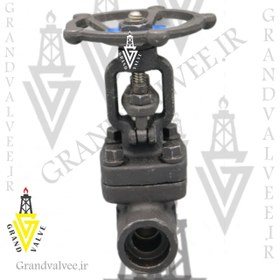 تصویر شیرفلکه کشویی 1 اینچ فولادی کلاس 800 جوشی GATE VALVE 1" #800 A105 SW